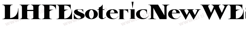 LHFEsotericNewWESTER字体转换