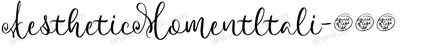 AestheticMomentltali字体转换