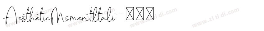 AestheticMomentltali字体转换