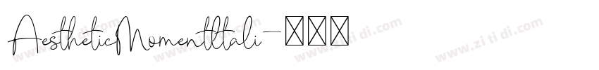 AestheticMomentltali字体转换