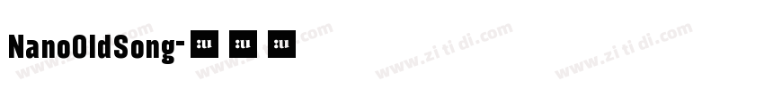 NanoOldSong字体转换