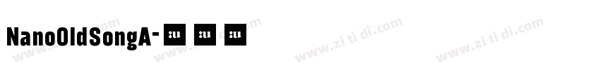 NanoOldSongA字体转换