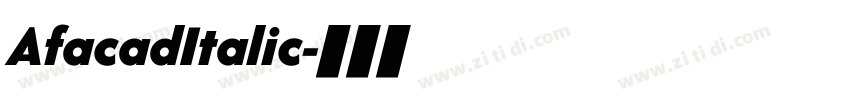 AfacadItalic字体转换