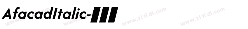 AfacadItalic字体转换