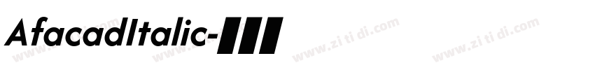 AfacadItalic字体转换