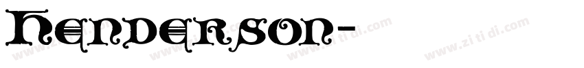 Henderson字体转换