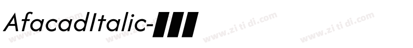 AfacadItalic字体转换