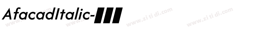 AfacadItalic字体转换