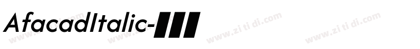 AfacadItalic字体转换