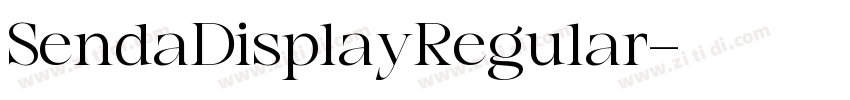 SendaDisplayRegular字体转换