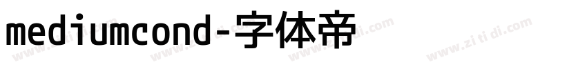 mediumcond字体转换