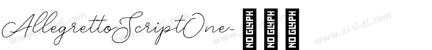 AllegrettoScriptOne字体转换