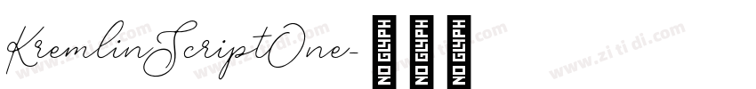 KremlinScriptOne字体转换