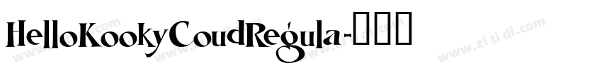 HelloKookyCoudRegula字体转换