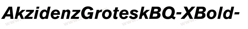 AkzidenzGroteskBQ-XBold字体转换