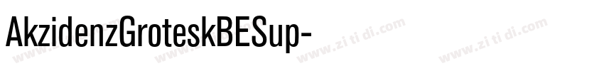 AkzidenzGroteskBESup字体转换