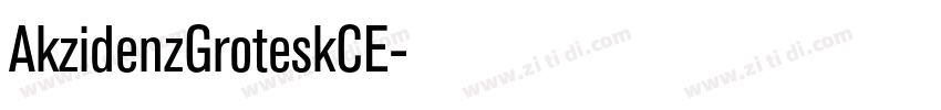 AkzidenzGroteskCE字体转换