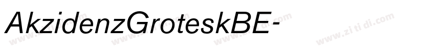 AkzidenzGroteskBE字体转换