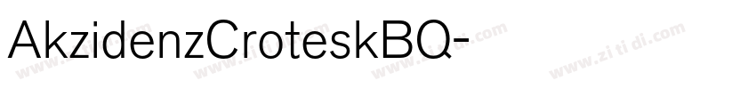 AkzidenzCroteskBQ字体转换