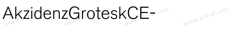 AkzidenzGroteskCE字体转换