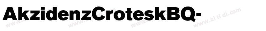 AkzidenzCroteskBQ字体转换