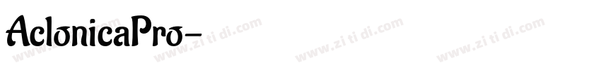 AclonicaPro字体转换