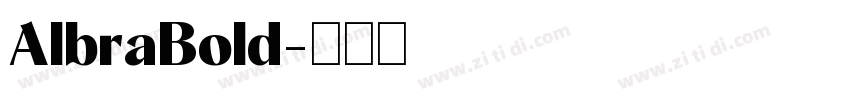 AlbraBold字体转换