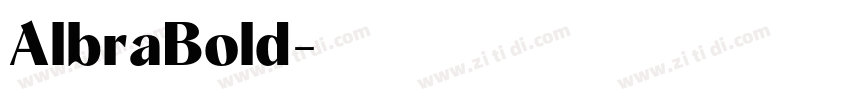 AlbraBold字体转换