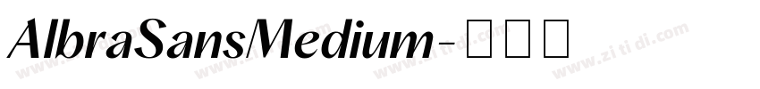 AlbraSansMedium字体转换