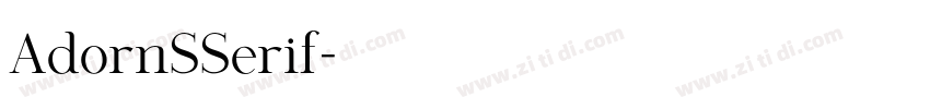 AdornSSerif字体转换