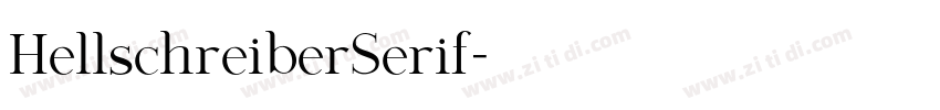 HellschreiberSerif字体转换