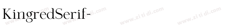 KingredSerif字体转换