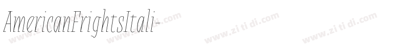 AmericanFrightsItali字体转换