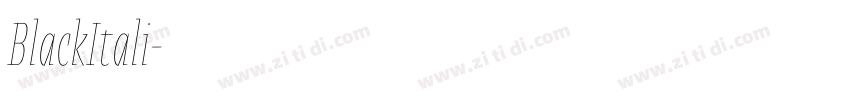 BlackItali字体转换