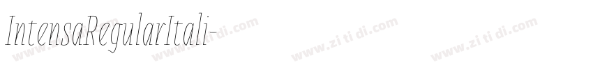 IntensaRegularItali字体转换