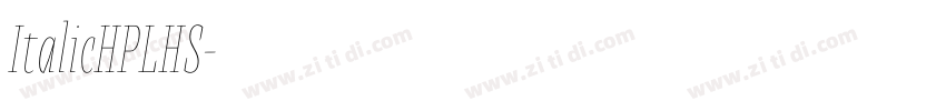 ItalicHPLHS字体转换