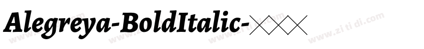 Alegreya-BoldItalic字体转换