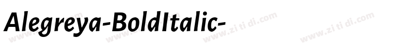 Alegreya-BoldItalic字体转换