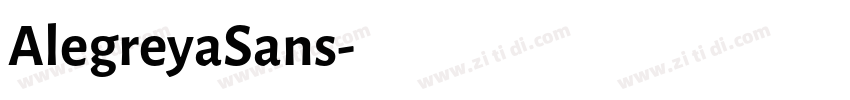 AlegreyaSans字体转换