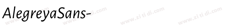 AlegreyaSans字体转换
