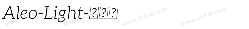 Aleo-Light字体转换