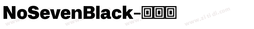 NoSevenBlack字体转换