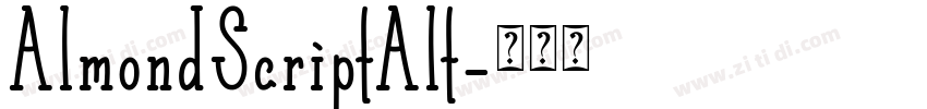 AlmondScriptAlt字体转换
