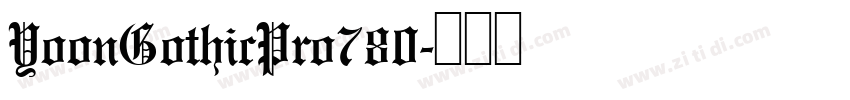 YoonGothicPro780字体转换