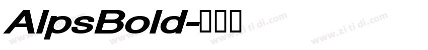 AlpsBold字体转换
