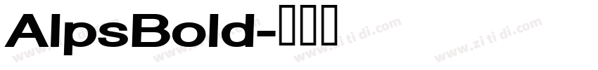 AlpsBold字体转换