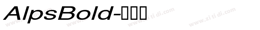 AlpsBold字体转换