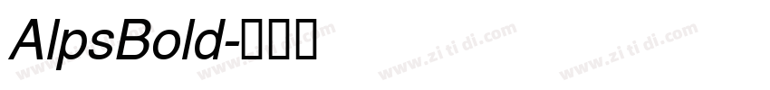 AlpsBold字体转换