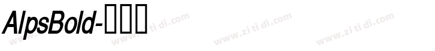 AlpsBold字体转换