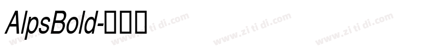 AlpsBold字体转换